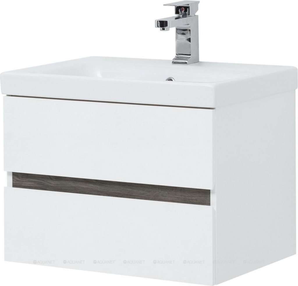 Тумба с раковиной Aquanet Беркли 60 , 60x47.7x45.5 см, белый купить,NaN