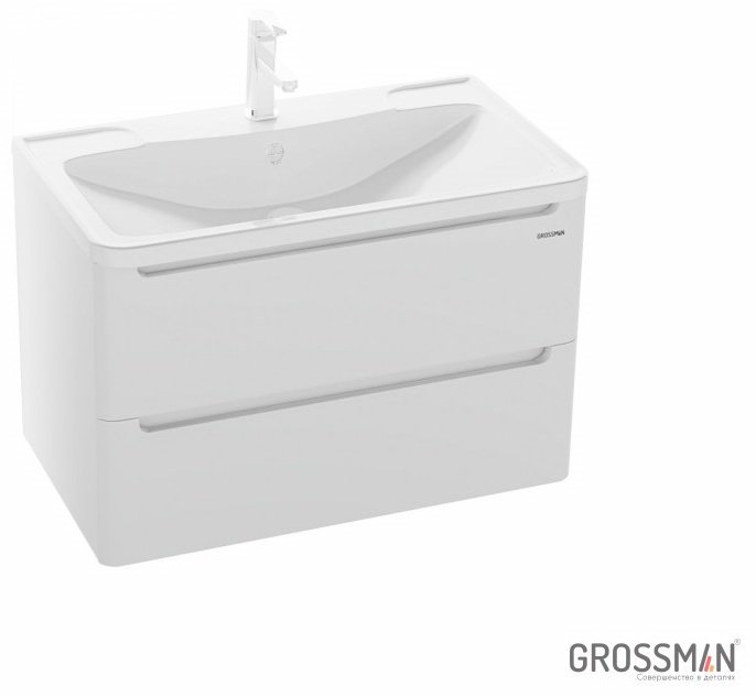 Тумба с раковиной Grossman АДЕЛЬ-80, 78.7x51x44.6 см, белый купить,NaN