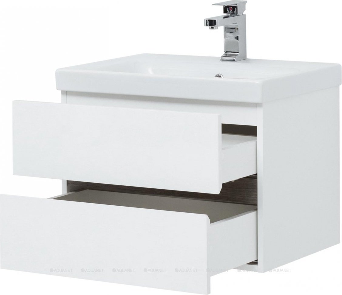 Тумба с раковиной Aquanet Беркли 60 , 60x47.7x45.5 см, белый купить,NaN