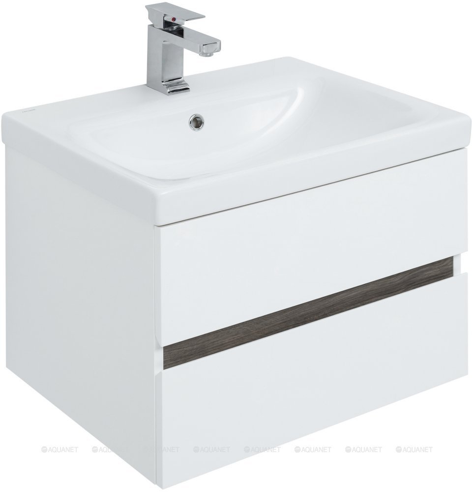 Тумба с раковиной Aquanet Беркли 60 , 60x47.7x45.5 см, белый купить,NaN