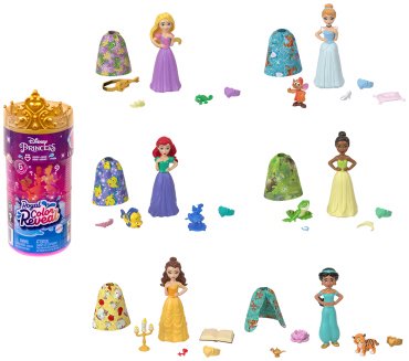 Кукла-сюрприз Disney Disney Princess. Игровой набор Colour Reveal HMB690, 14 см купить,NaN
