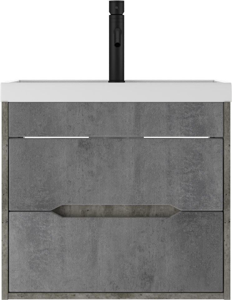 Тумба с раковиной KABINKA.KZ Bazis 60 Loft В2 Бетон, 59x51x44.5 см, серый купить,NaN