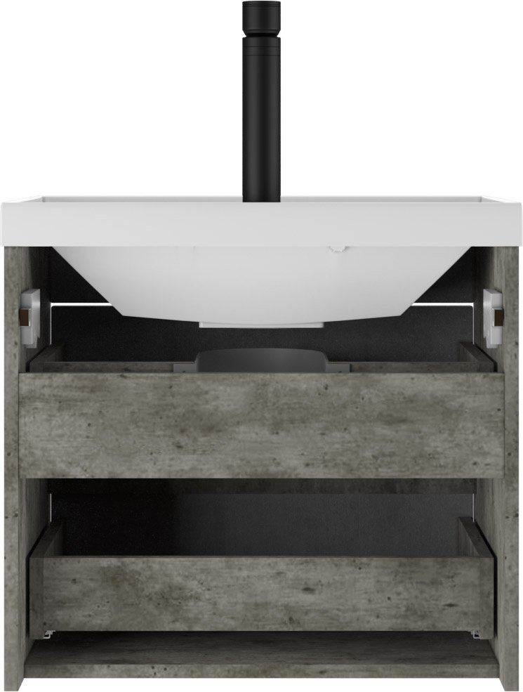 Тумба с раковиной KABINKA.KZ Bazis 60 Loft В2 Бетон, 59x51x44.5 см, серый купить,NaN