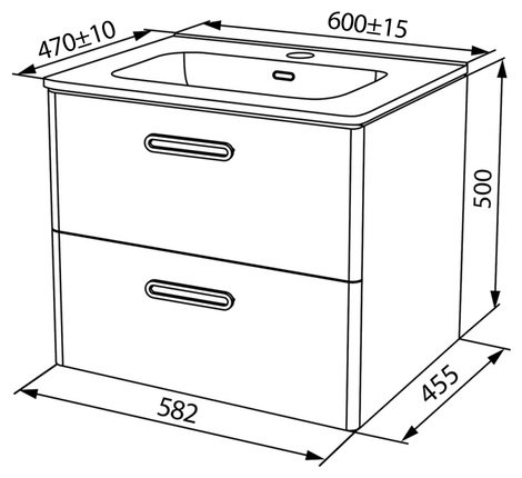 Тумба с раковиной IDDIS BRICK BRI60W0i95K / 0106000i28, 60x50x45.5 см, белый купить,NaN