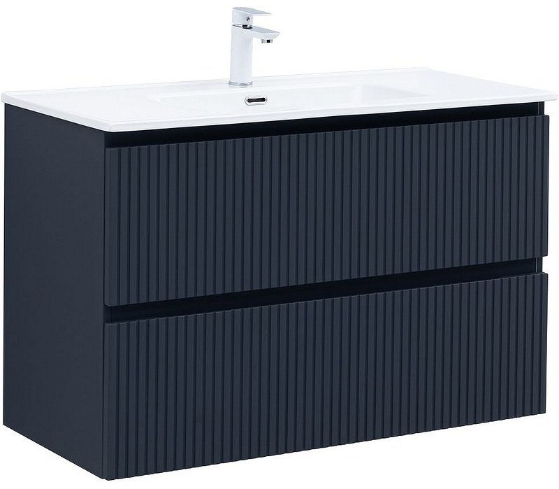 Тумба с раковиной KABINKA.KZ Flat 100 335431, 100x63.7x45 см, темно-серый купить,NaN