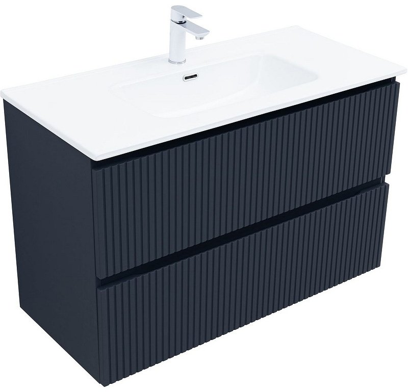 Тумба с раковиной KABINKA.KZ Flat 100 335431, 100x63.7x45 см, темно-серый купить,NaN