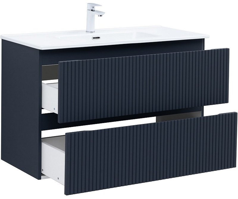 Тумба с раковиной KABINKA.KZ Flat 100 335431, 100x63.7x45 см, темно-серый купить,NaN