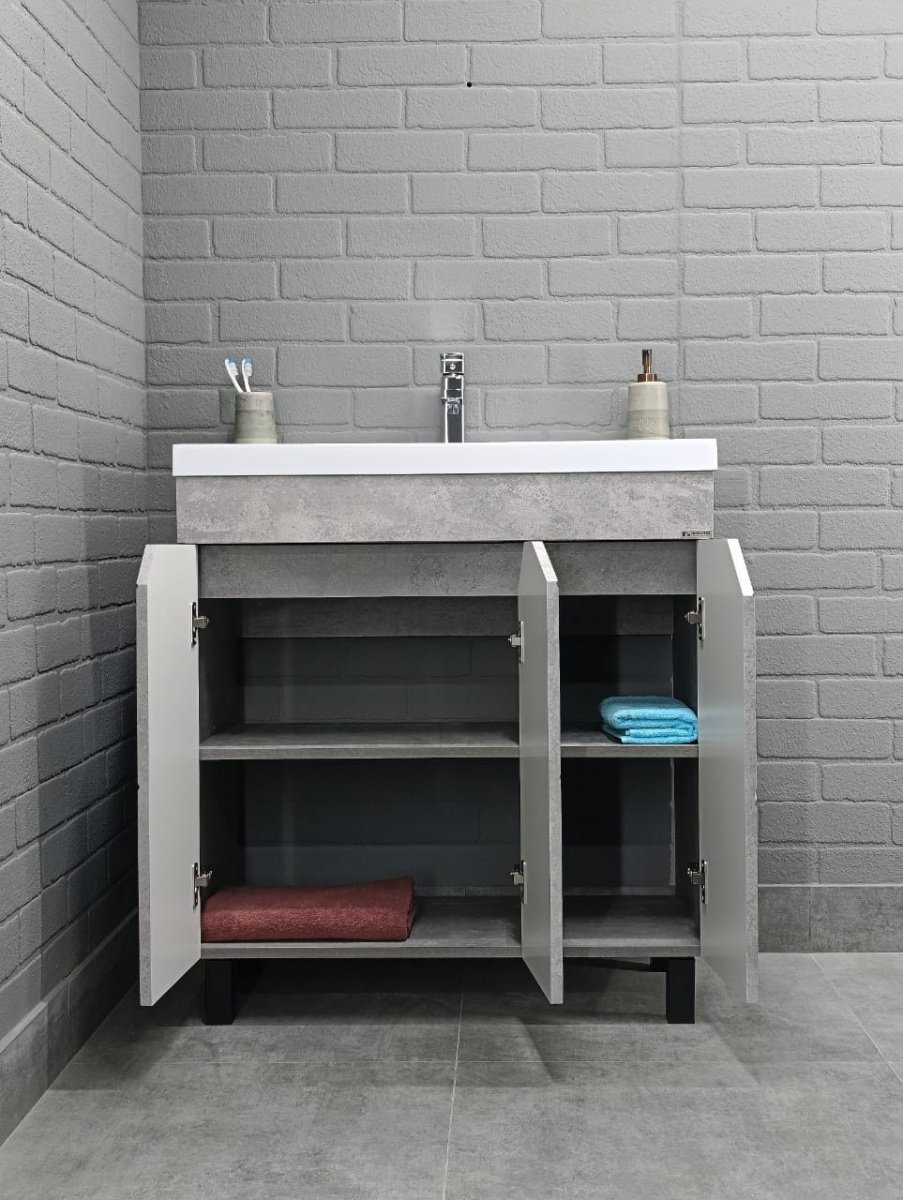 Тумба с раковиной KABINKA.KZ Байтерек, 79.4x72x43.1 см, серый купить,NaN