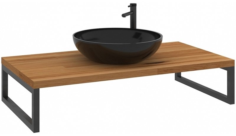 Тумба без раковины Kestel 95 3001039, 95x21x50 см, черный, коричневый купить,NaN