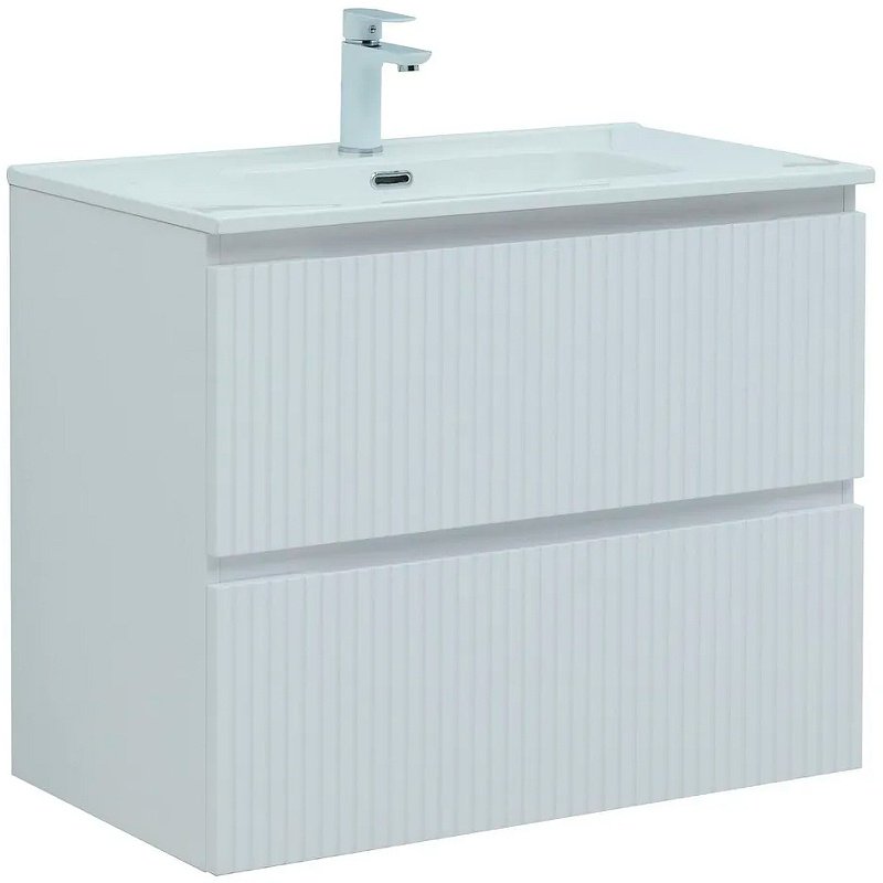 Тумба с раковиной KABINKA.KZ Flat 80 335424, 80x63.7x45.5 см, белый купить,NaN
