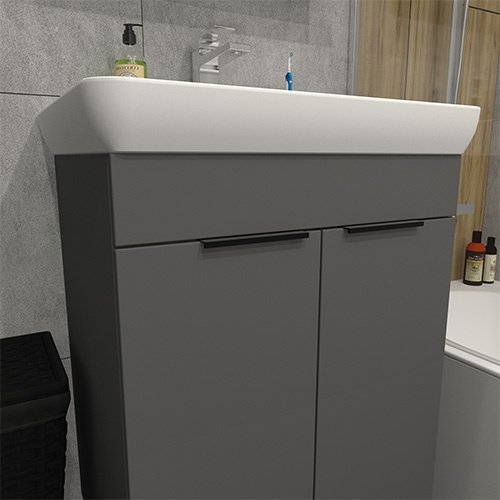 Тумба с раковиной KABINKA.KZ ECO Орбита 60, 60x85x36 см, графит купить,NaN
