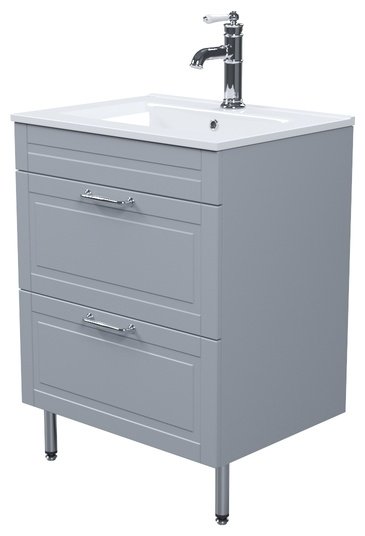 Тумба с раковиной IDDIS Oxford OXF60L0i95K / 0136000i28 , 60x66x45.5 см, светло серый купить,NaN