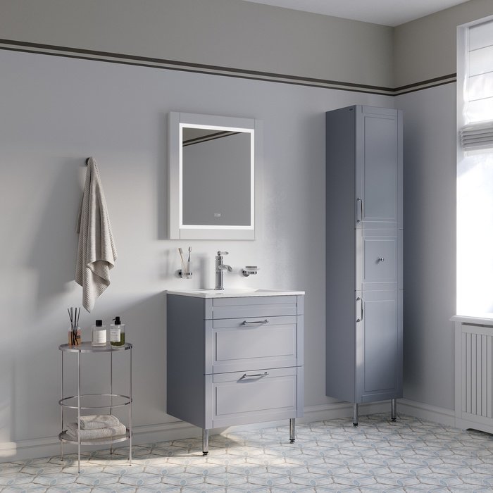 Тумба с раковиной IDDIS Oxford OXF60L0i95K / 0136000i28 , 60x66x45.5 см, светло серый купить,NaN