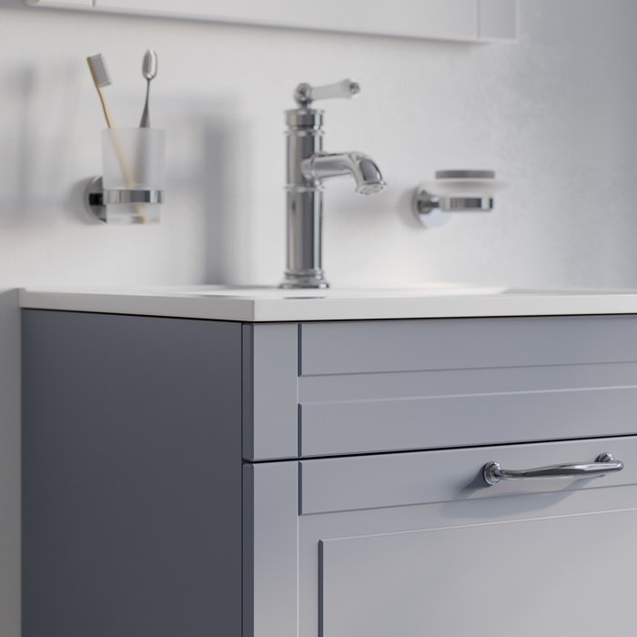 Тумба с раковиной IDDIS Oxford OXF60L0i95K / 0136000i28 , 60x66x45.5 см, светло серый купить,NaN