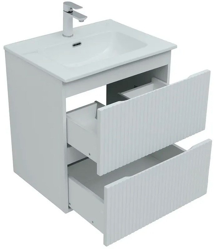 Тумба с раковиной KABINKA.KZ Flat 60 335422, 60x63.7x45.5 см, белый купить,NaN