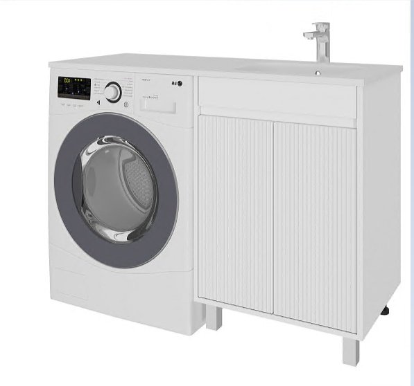 Тумба с раковиной KABINKA.KZ K0000218903, 120x70x45 см, белый