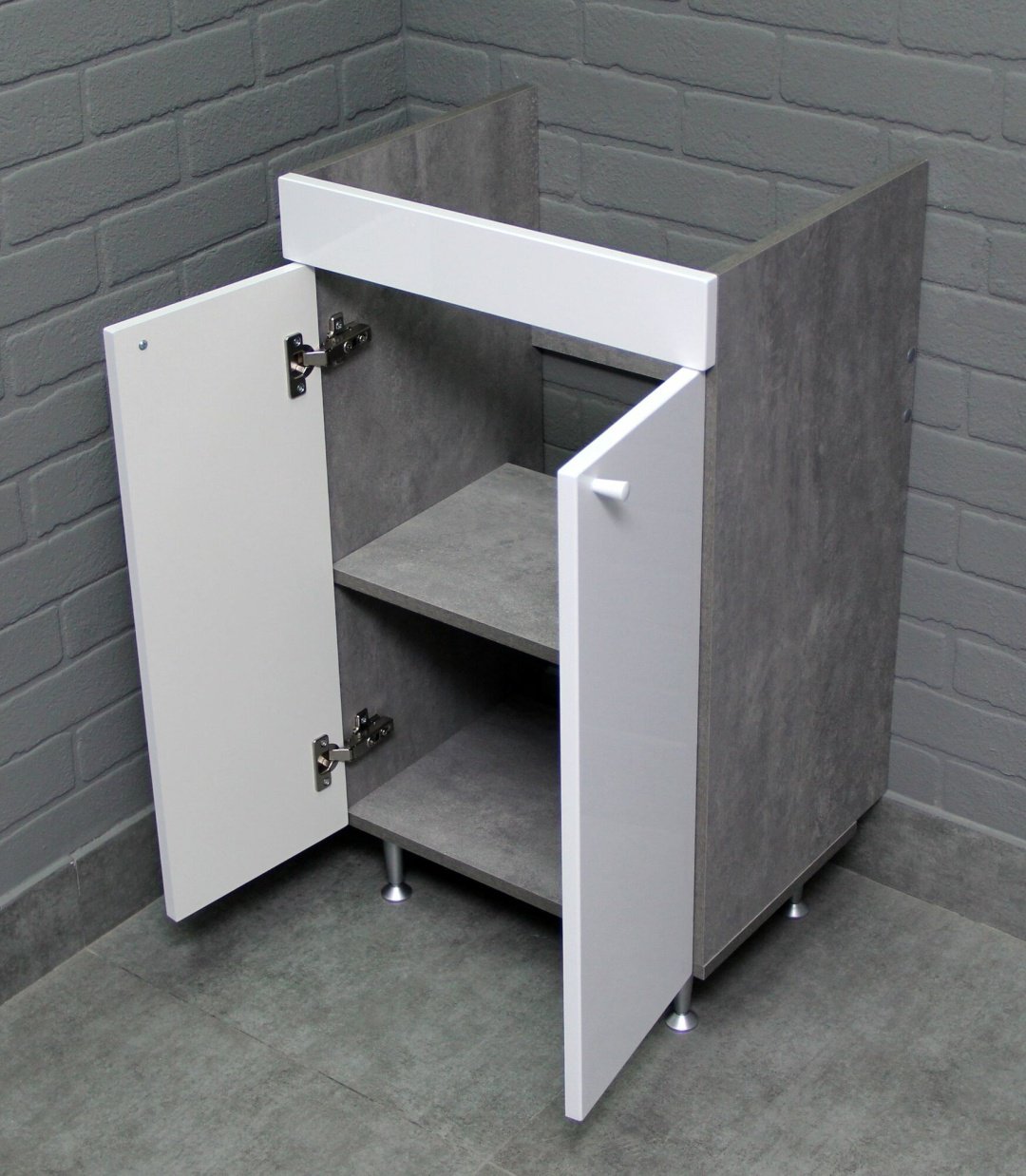 Тумба с раковиной KABINKA.KZ Como 50 DP2616T, 56.8x82x43.4 см, серый купить,NaN
