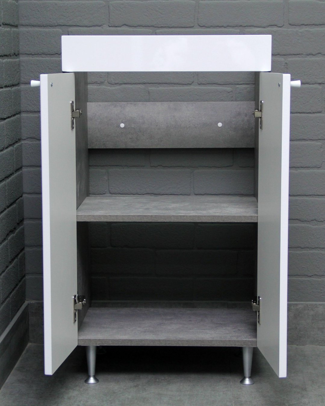 Тумба с раковиной KABINKA.KZ Como 50 DP2616T, 56.8x82x43.4 см, серый купить,NaN