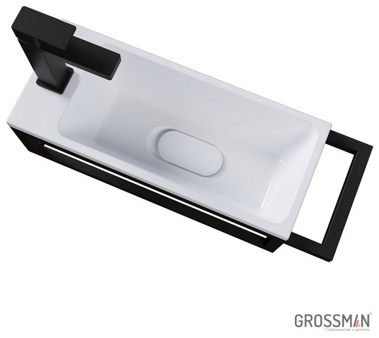 Тумба с раковиной Grossman "МЕТРИС-50 см", 50x13x21 см, черный купить,NaN