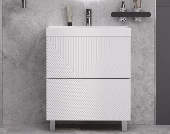 Тумба с раковиной KABINKA.KZ EDGE 700, 70x85x39.5 см, белый купить,NaN