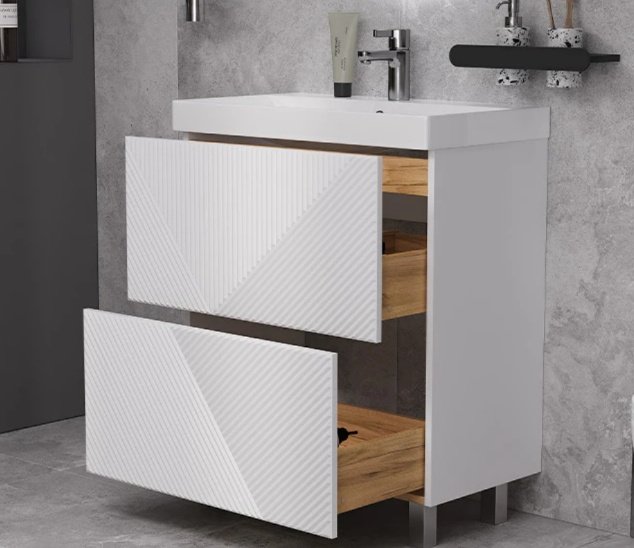 Тумба с раковиной KABINKA.KZ EDGE 700, 70x85x39.5 см, белый купить,NaN
