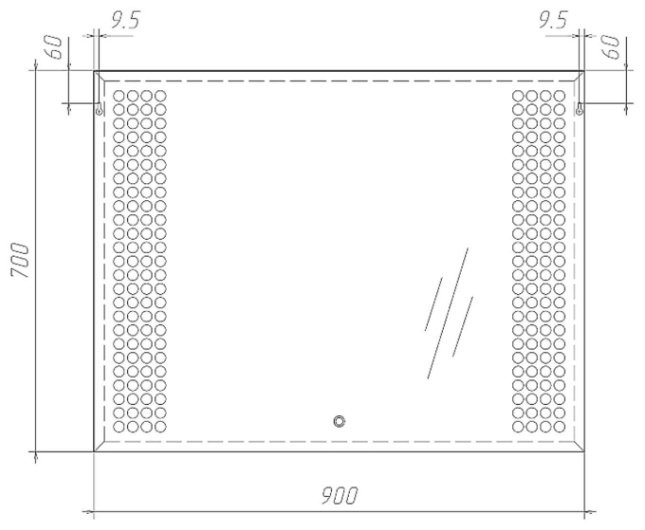 Зеркало настенное Домино 90x70 см купить,42500