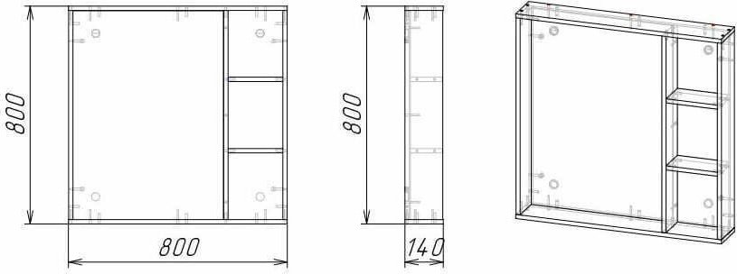 Зеркало настенное Grossman 80x80 см купить,63600