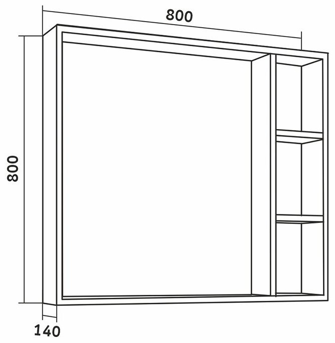 Зеркало настенное Grossman 80x80 см купить,63600