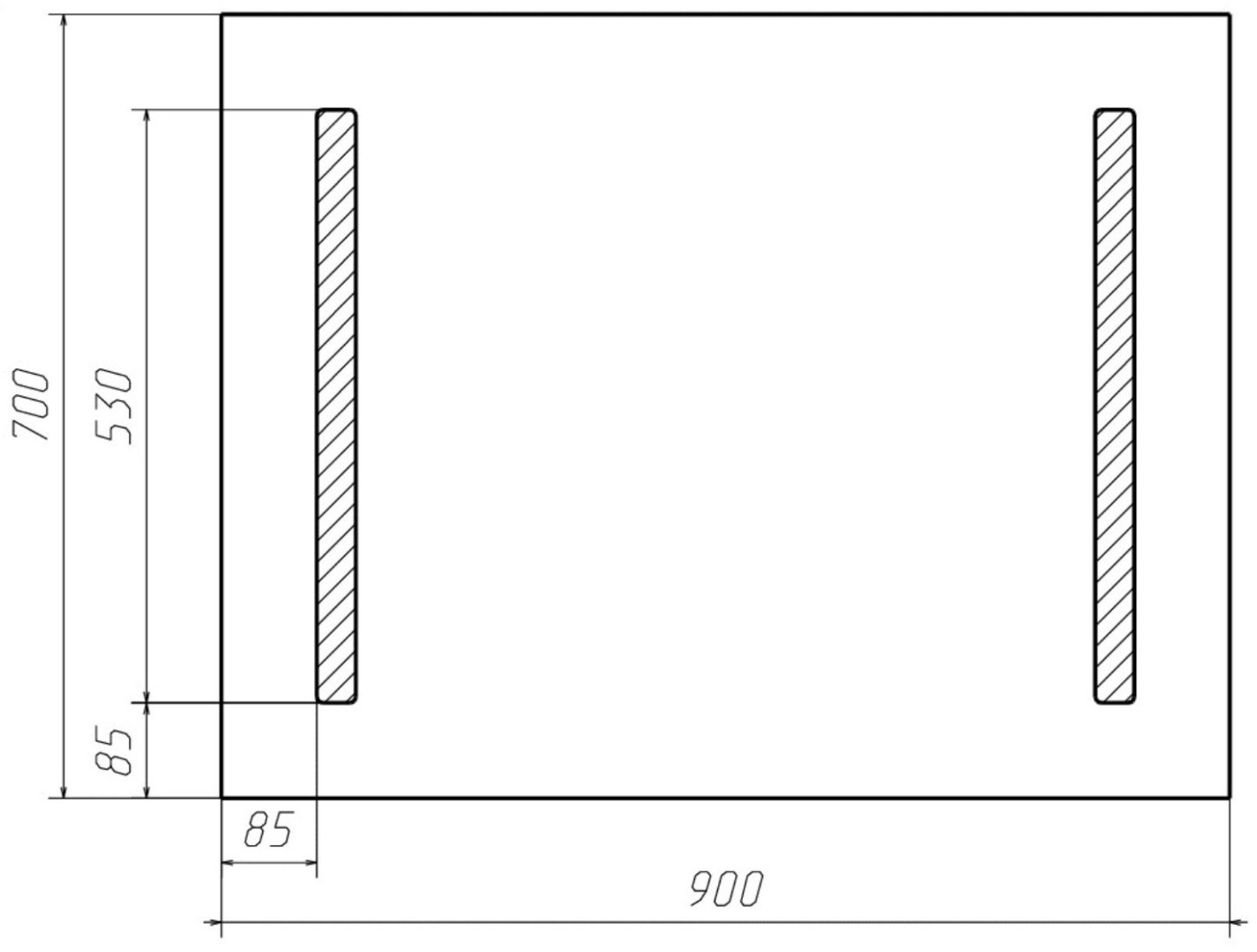 Зеркало настенное Домино 90x70 см купить,33800