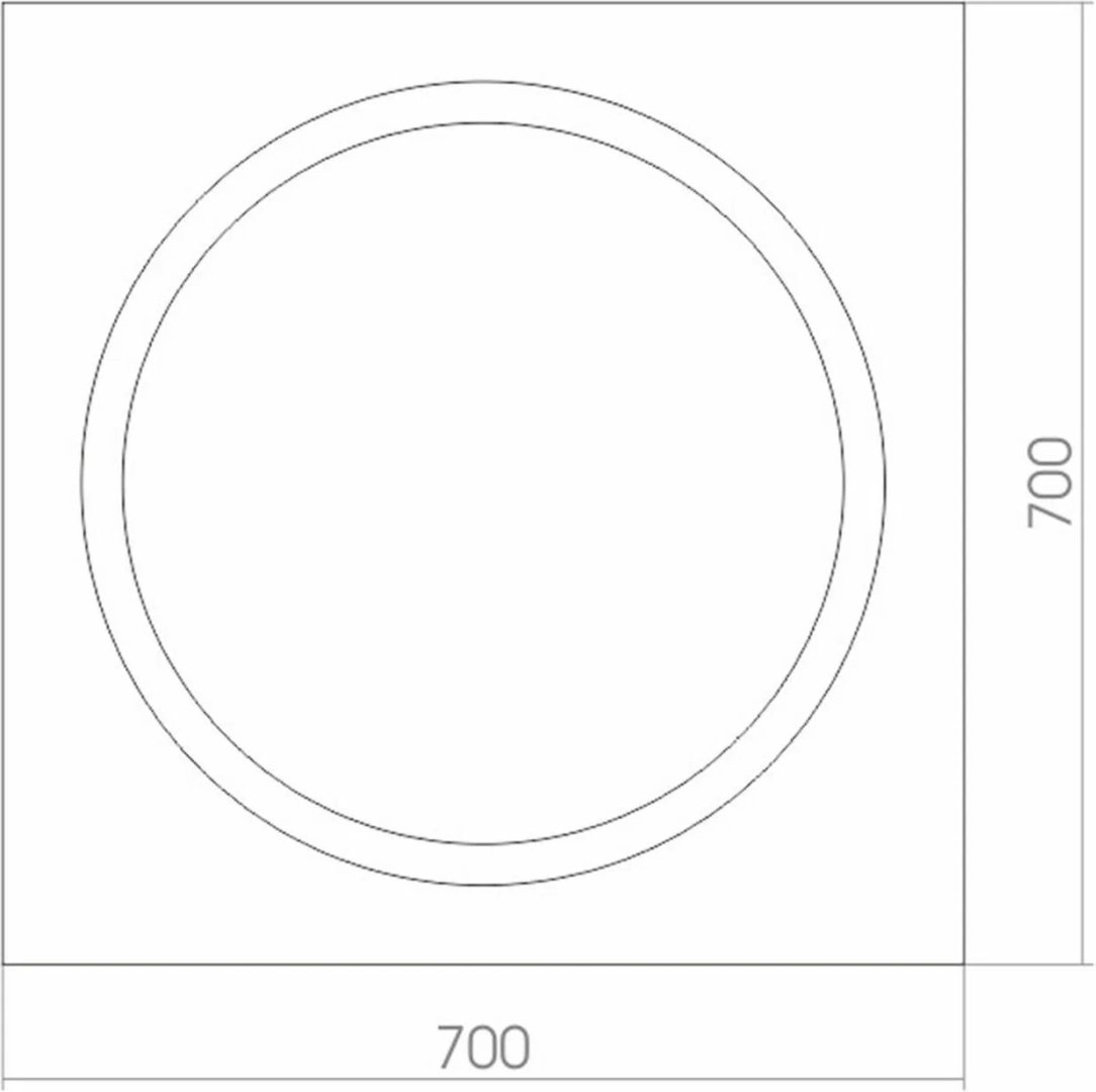 Зеркало настенное Mixline 70x70 см