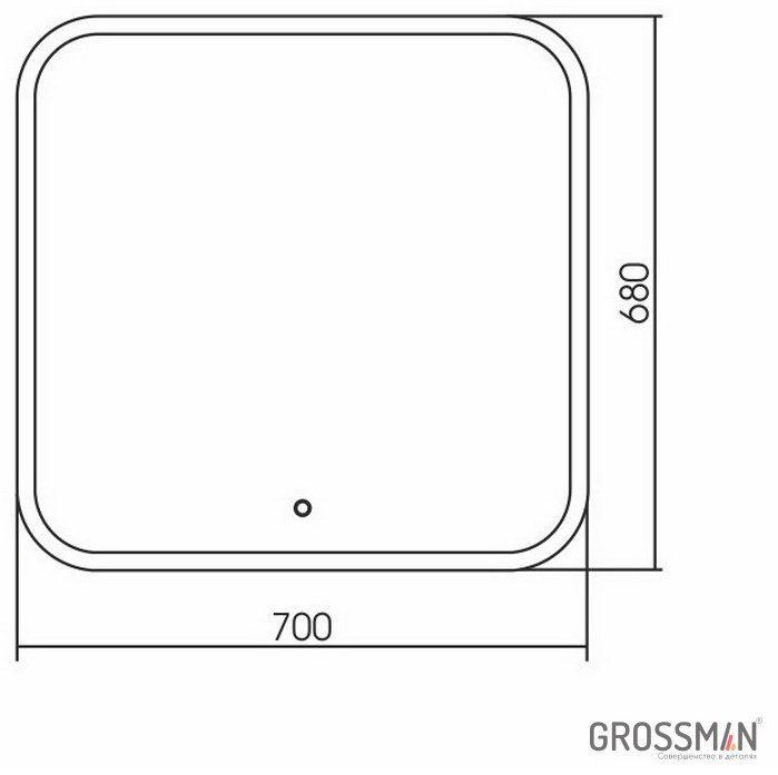 Зеркало настенное Grossman 70x68 см