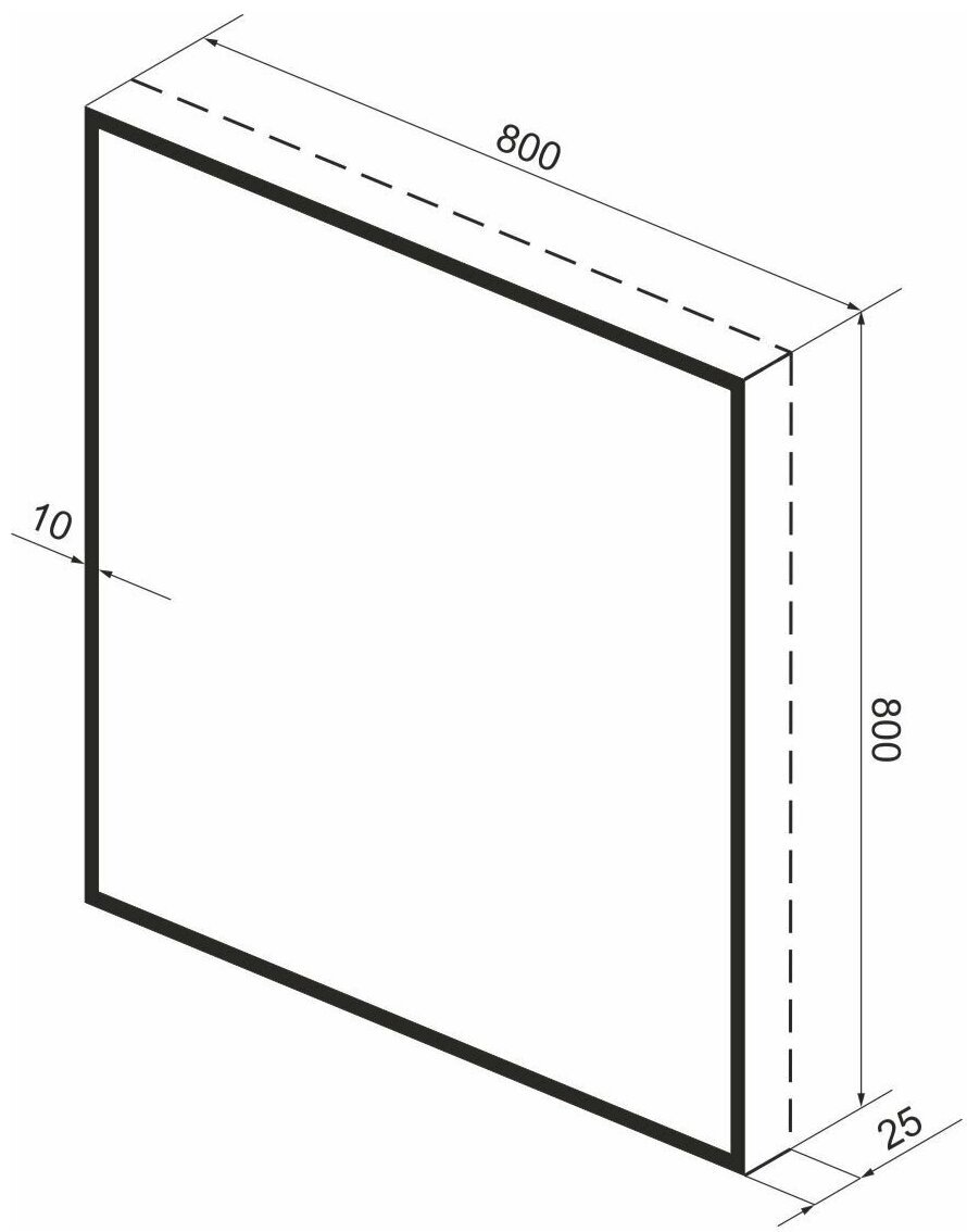 Зеркало настенное 80x80 см купить,236900