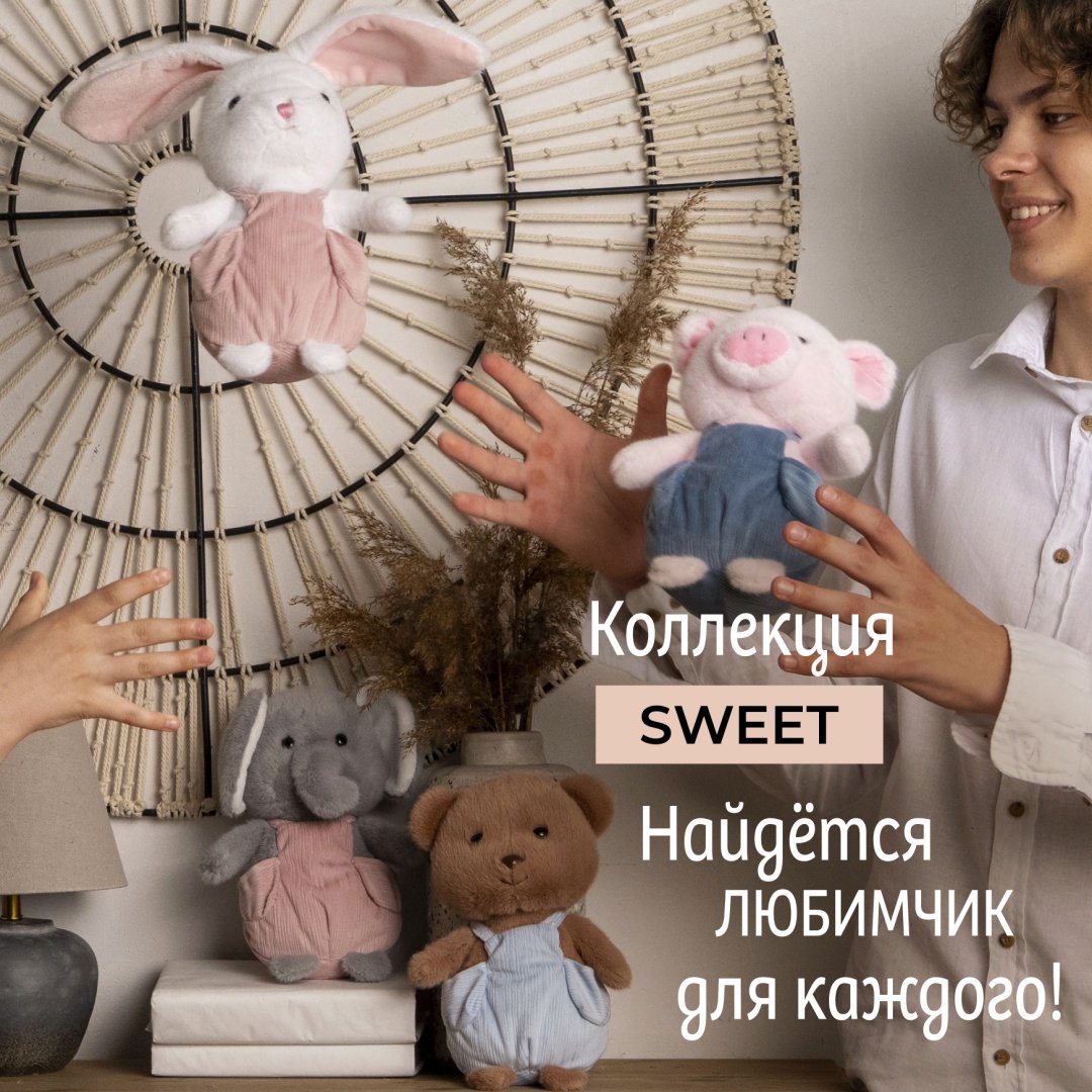 Мягкая игрушка Gulliver Поросенок розовый Бисквит, 22 см купить,NaN