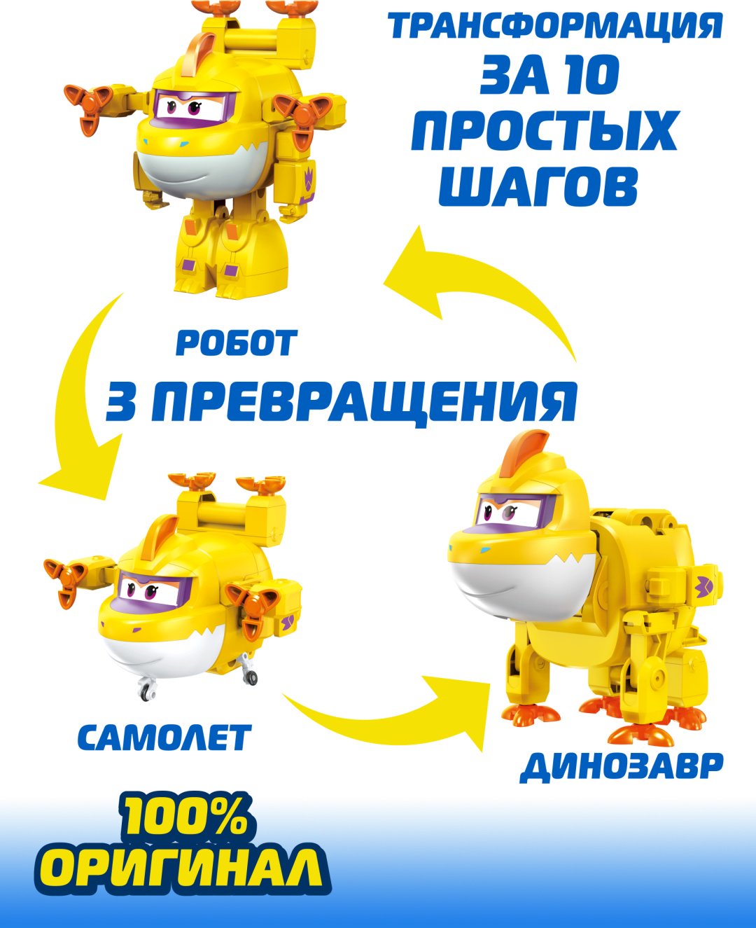 Трансформер Super Wings Супер Крылья Трансформер Брачи, высота 15 см