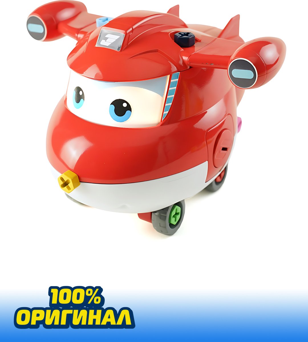 Конструктор Super Wings Супер Крылья Самолёт-конструктор Джетт серия Собери сам EU780410, деталей 10 шт