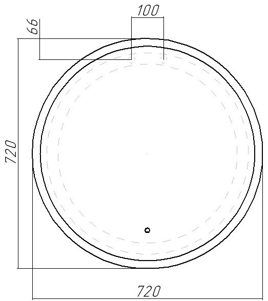 Зеркало настенное Домино 72x72 см