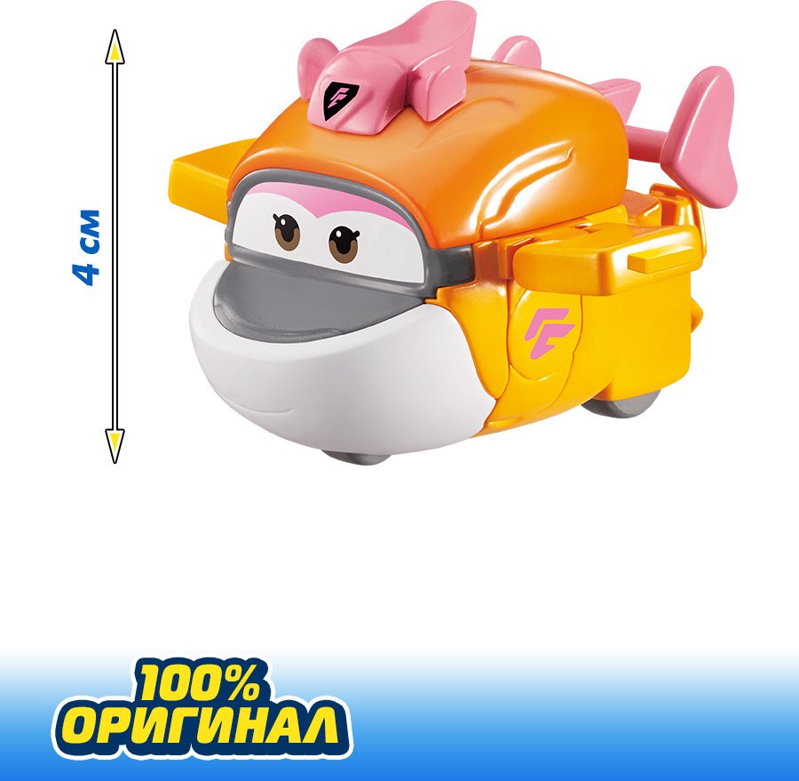 Трансформер Super Wings Мини-трансформер Тики (8 сезон), Супер Крылья, высота 4 см