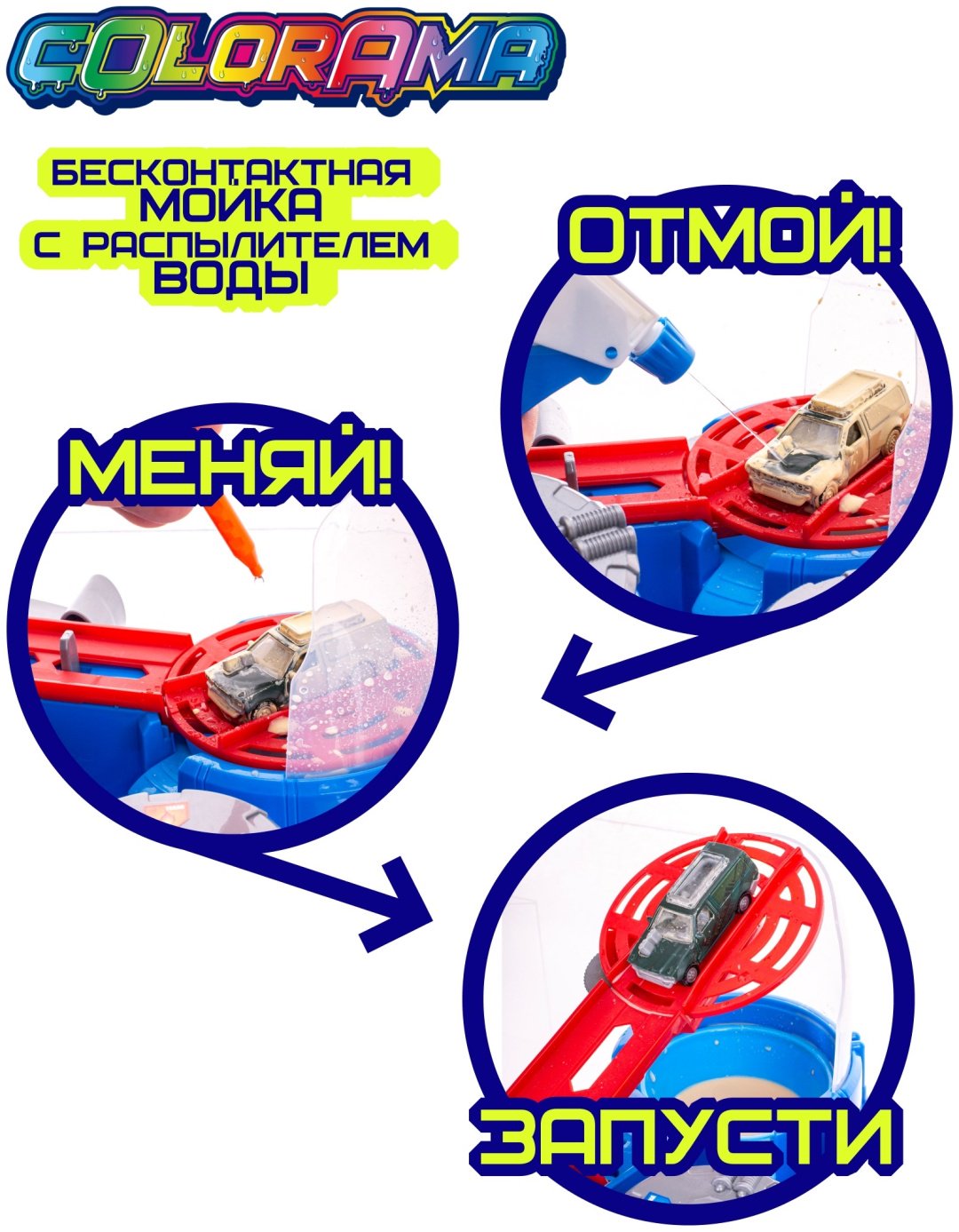 Набор Colorama Автомойка - сушка гоночных автомобилей