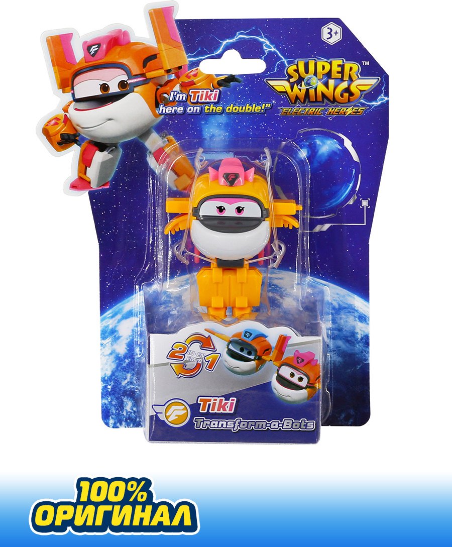Трансформер Super Wings Мини-трансформер Тики (8 сезон), Супер Крылья, высота 4 см купить,NaN