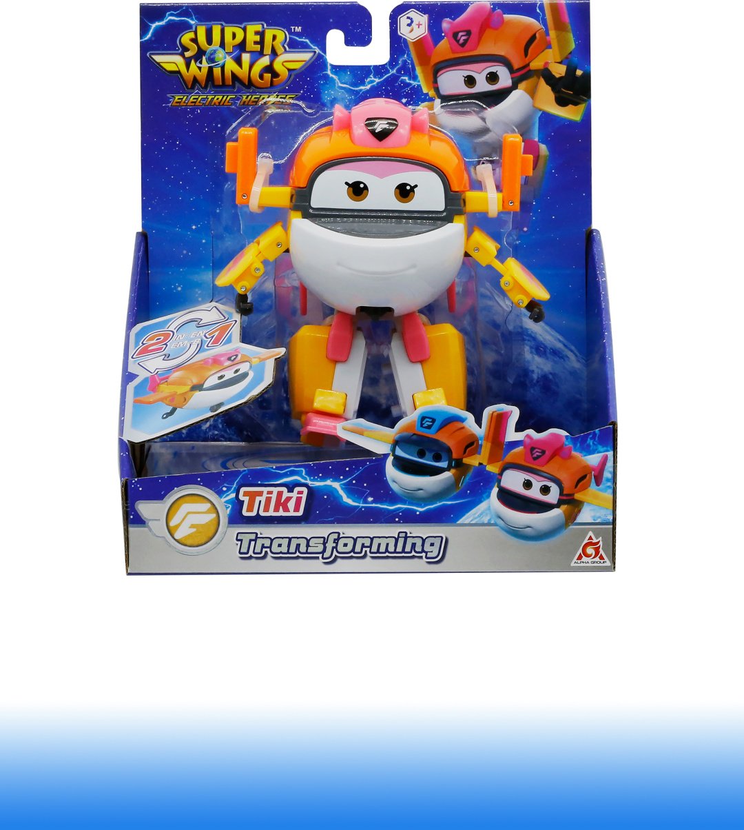 Трансформер Super Wings Трансформер Тики (8 сезон), Супер Крылья, высота 12 см