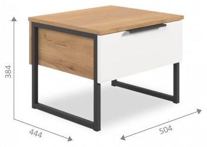 Тумба Мебель Парк Лф-3, 50.4x38.4x44.4 см, белый, коричневый
