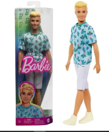 Кукла-модель BARBIE КЕН В ГОЛУБОЙ ФУТБОЛКЕ И БЕЛЫХ ШОРТАХ DWK44-HJT10, 30 см