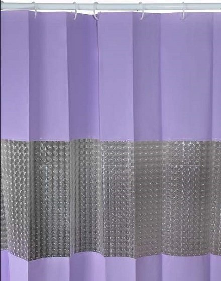 Штора АКВАЛИНИЯ 034710 180x200 фиолетовый, PEVA