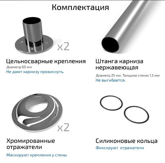 Карниз дугообразный ТРИТОН 170 см, Изабель