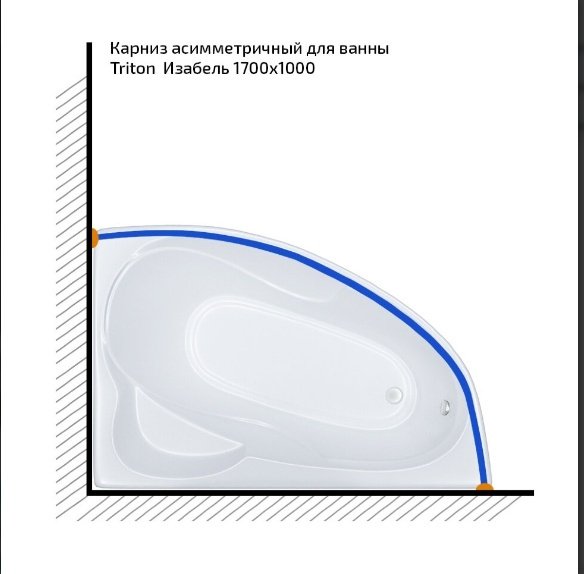 Карниз дугообразный ТРИТОН 170 см, Изабель