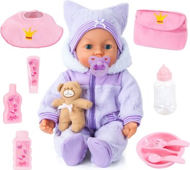 Пупс Bayer Dolls Волшебные глазки Пикколины 94694AA, 46 см купить,NaN