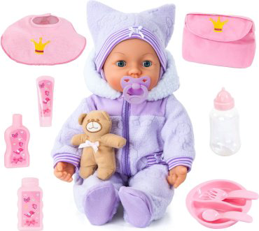 Пупс Bayer Dolls Волшебные глазки Пикколины 94694AA, 46 см купить,NaN