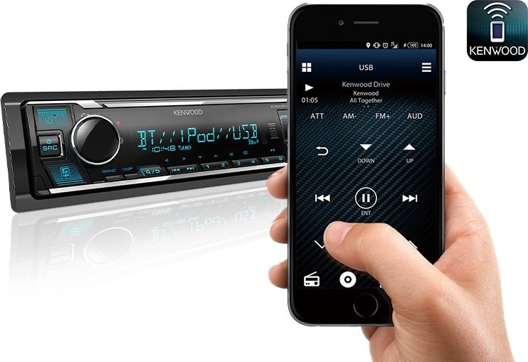 KENWOOD KMM-BT408 1 DIN универсальная купить,NaN