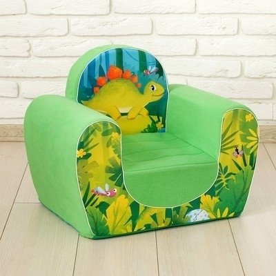 Zabiaka диван-игрушка Динозавры 43x50x50 см, зеленый купить,NaN