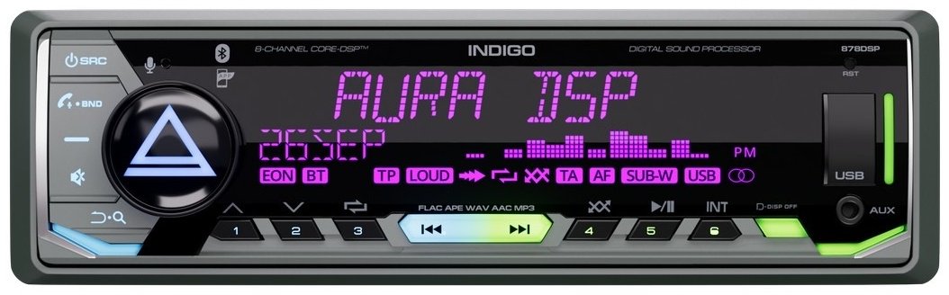 AurA INDIGO-878DSP 1 DIN универсальная